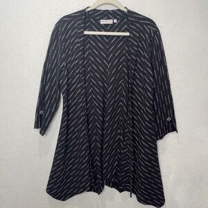 Habitat Crepe Open Shark Bite Long Blazer Cardigan Size Medium Artsy